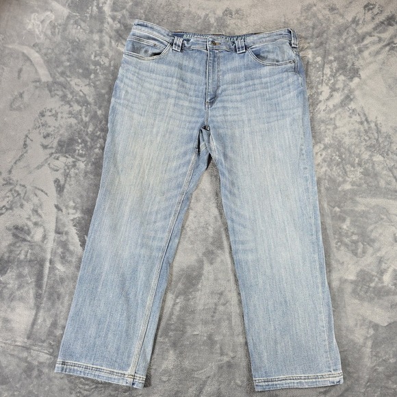 Duluth Ballroom Double Flex Jeans Mens 40x30 Blue Relaxed Fit Stretch Workwear - Picture 1 of 12